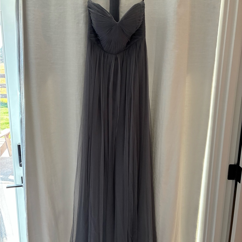 Jenny Yoo Bridesmaid Strapless Charcoal Dress